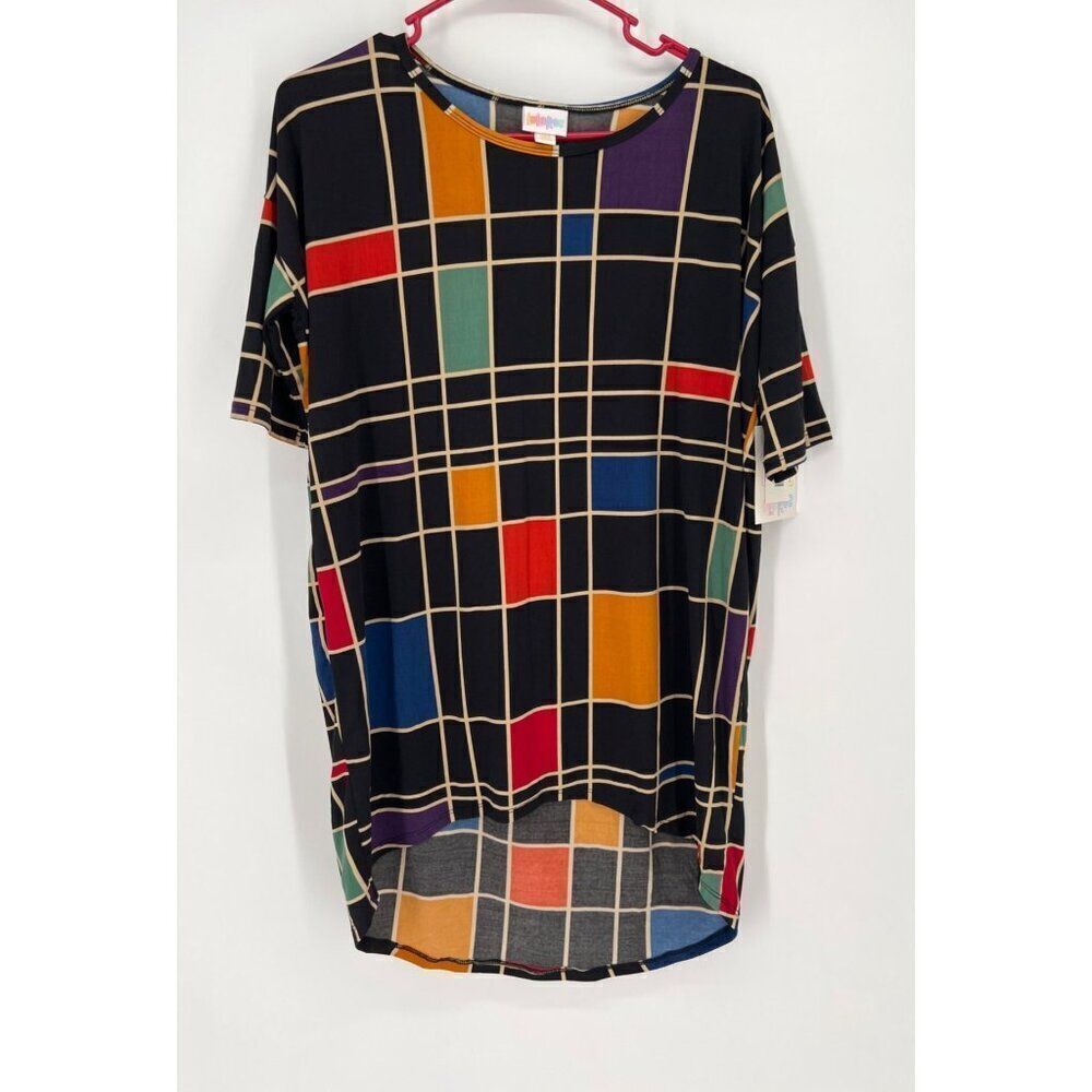 LuLaRoe Irma Tunic Top Womens Size XXS Colorblock Abstract Lot of 2 New - Picture 6 of 9